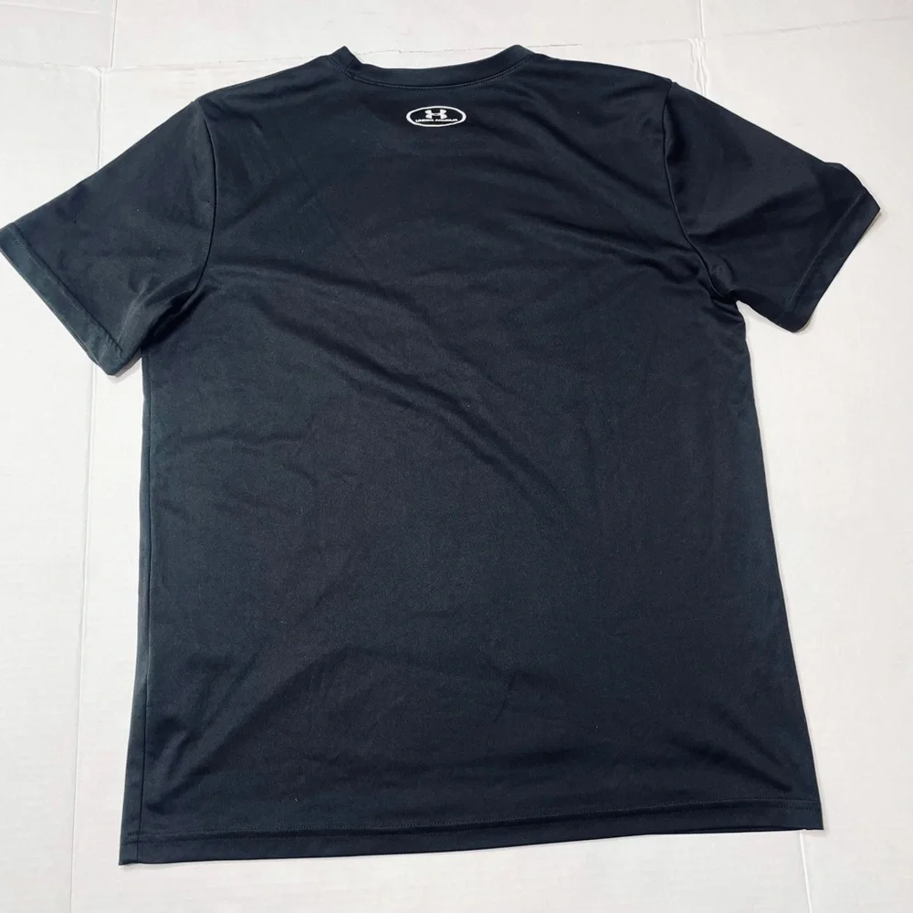 Under Armour HeatGear Loose Fit Black Baseball Graphic Crewneck Tee Youth XL